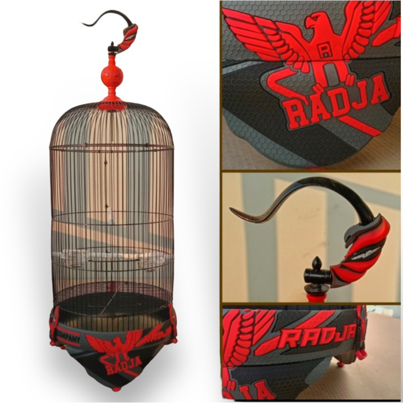 SANGKAR KANDANG LOVEBIRD RADJA 3D CARBON