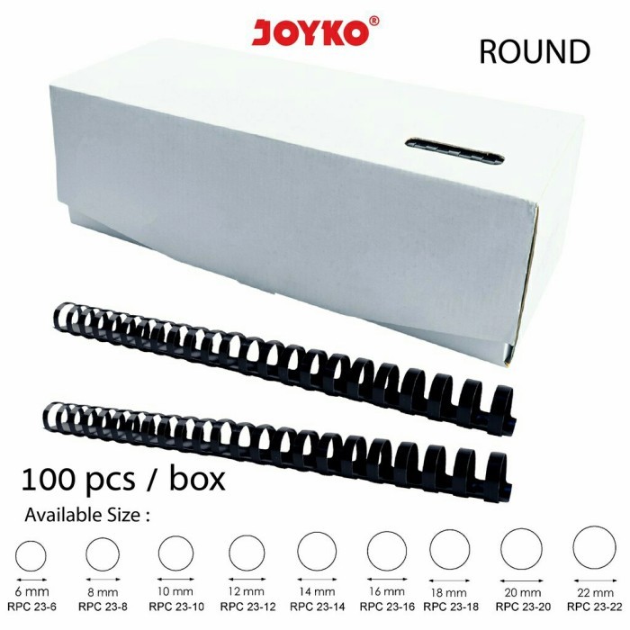 

Binding Ring Plastic Comb / Spiral Jilid Round F4 / Joyko Rpc 23-10