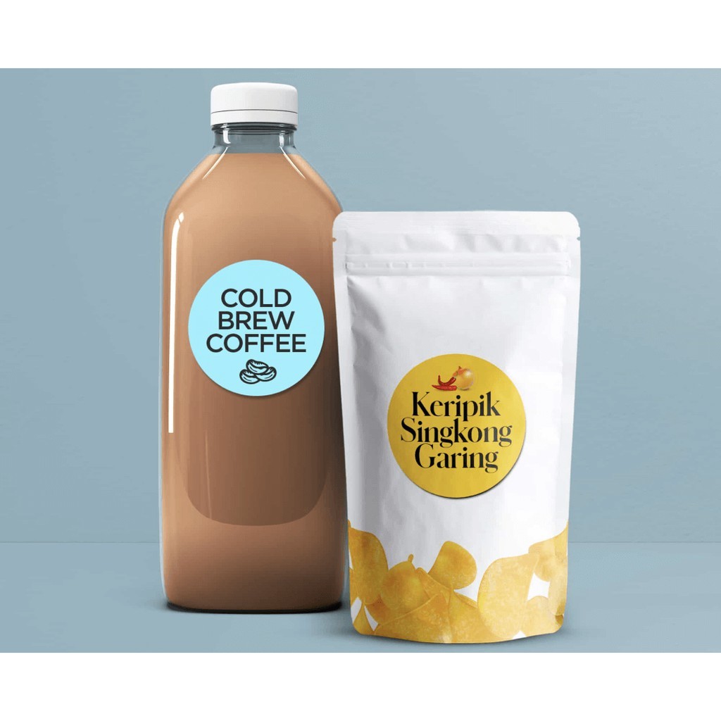 

Stiker Bulat Label Makanan atau Minuman CingWangPrint