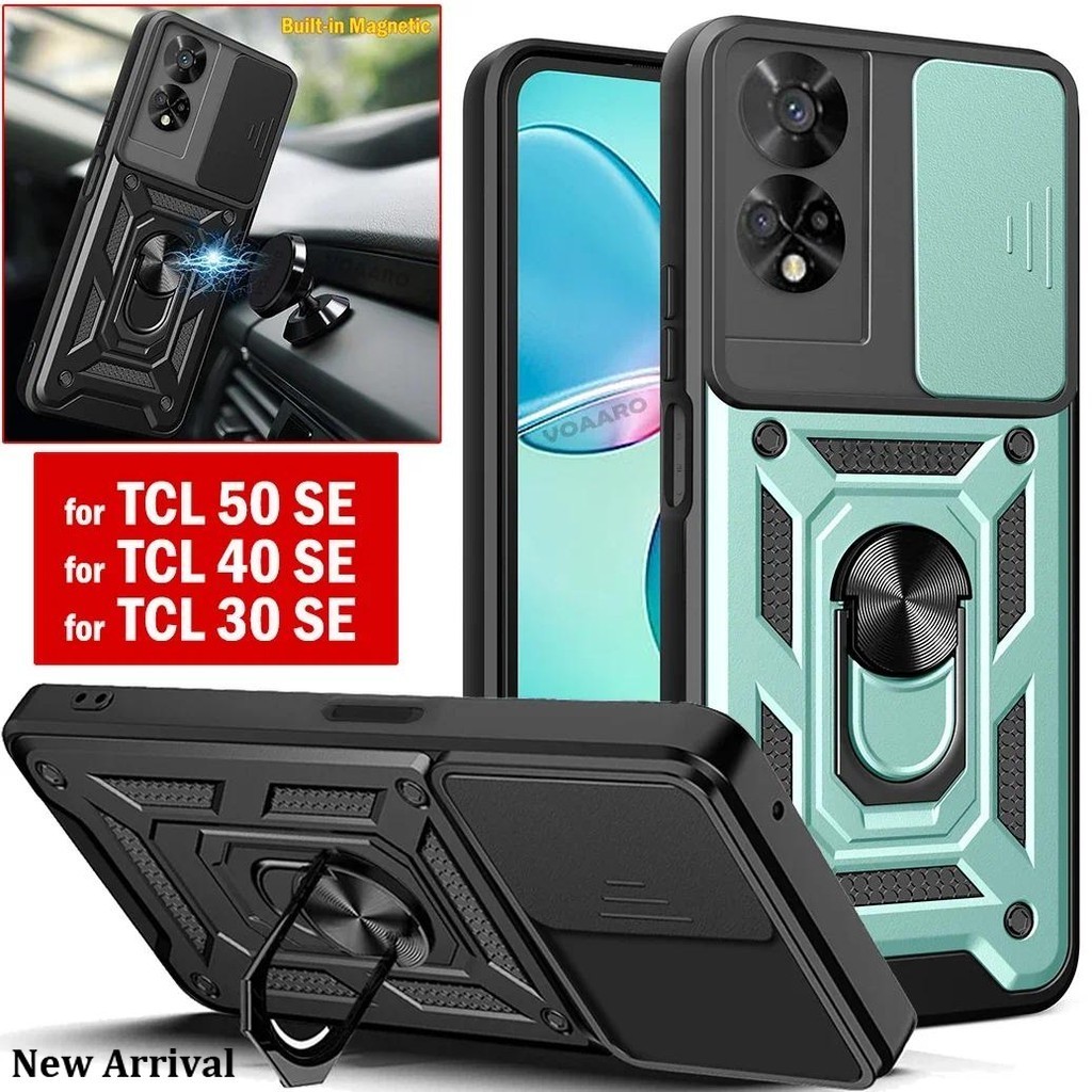 New Phone casing Slide Lens Camera Protectionion for TCL 50 SE Armor Case Back cover for TCL 50 40 3