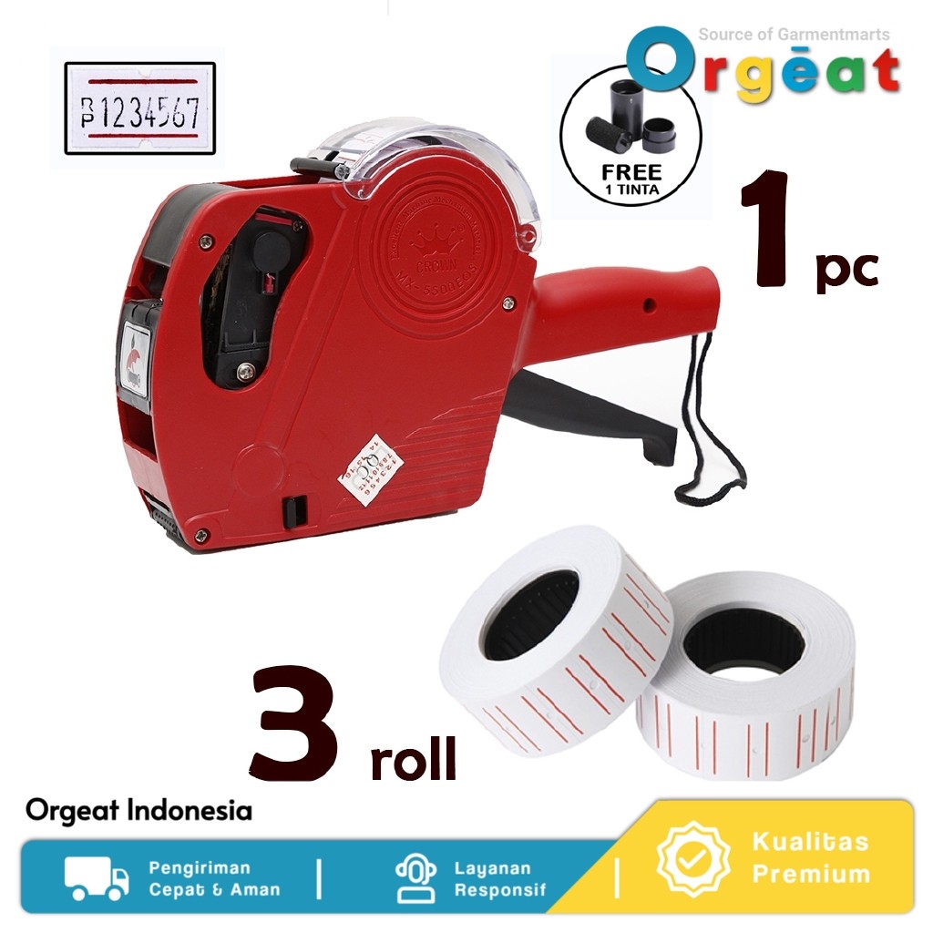 

ALAT LABEL HARGA PRICE LABELLER MX 5500 & 3 ROLL Original Orgeat Indonesia