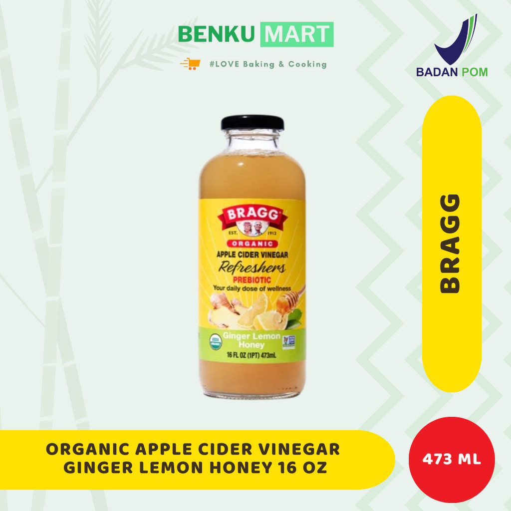 

BRAGG Organic Refreshers Apple Cider Vinegar Jahe Lemon Madu 473ml (Siap Minum)