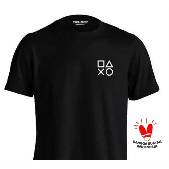 kaos tshirt baju obral murah combed 30s distro LOGO KECIL STICK PS stik playstation joystick joy joy