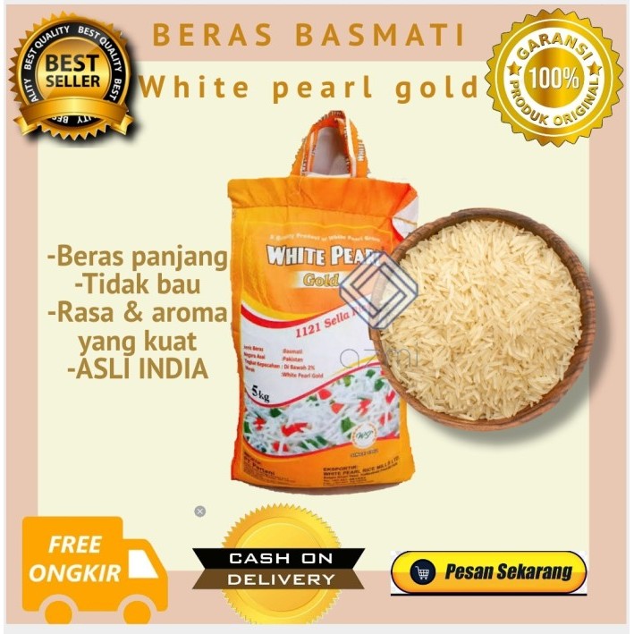 

Beras Basmati 5kg Daawat, Abu Kass, White Pearl 5 kg - Queen Of Punjab