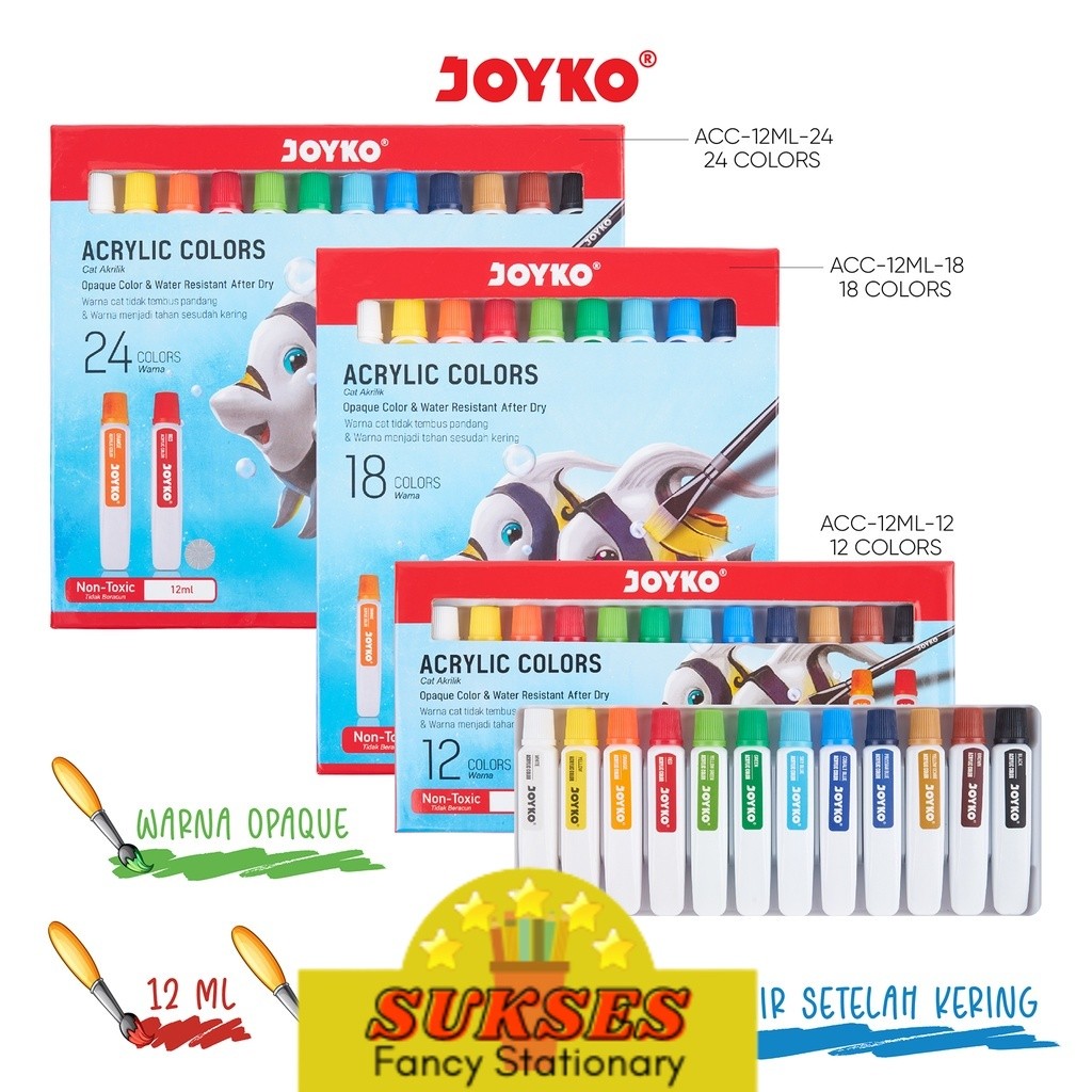 

Cat Akrilik Acrylic Color Joyko ACC-12ML