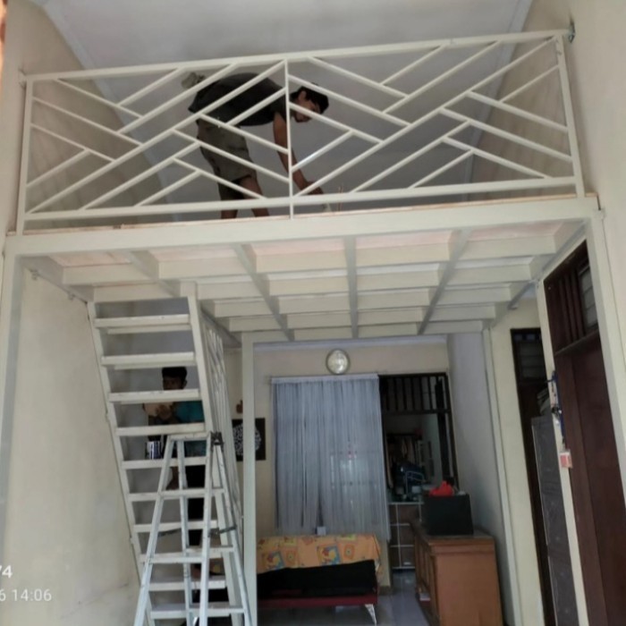 kanopi mezanin bad/tempat tidur besi hollow galvanis anti karat dan juga murah sejabodetabek