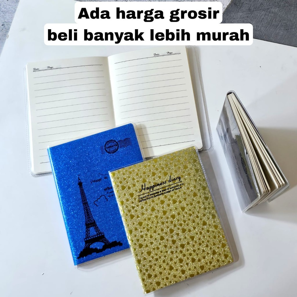 

GG Buku Notes Glitter A6-60/Buku Catatan/Gliter/Note Book/Notebook