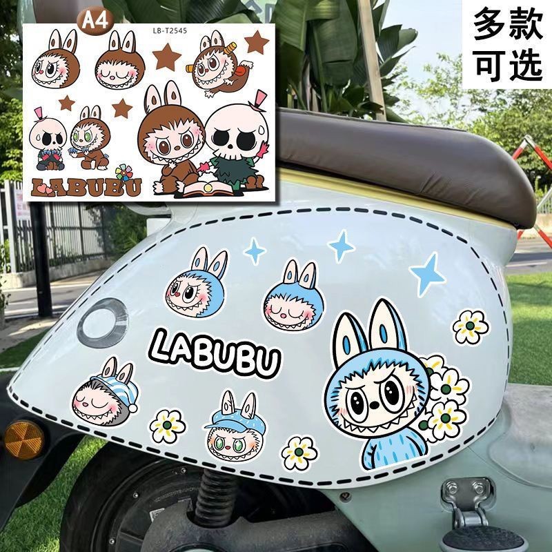 

Sticker Cute Labubu Untuk Motor Sticker Electric Car Stickers Pop Mart Stickers Motorcycle