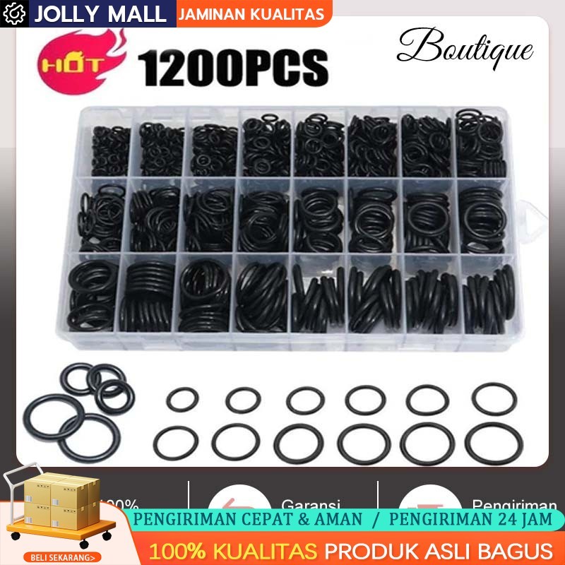 COD 1200 pcs Rubber Seal O-Ring Tahan Panas, Tahan Minyak Mineral, Gasket Karet Tahan Aus/HNBR/Pengi