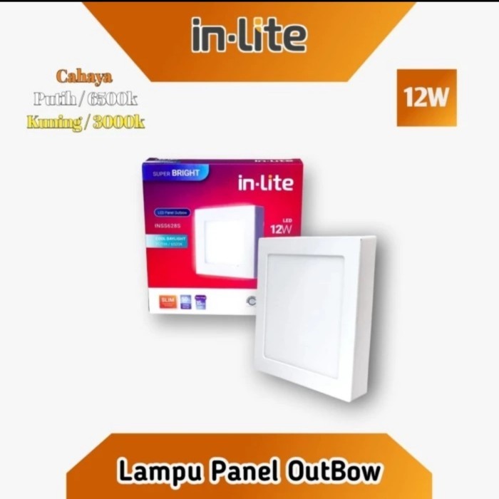 Lampu Downlight LED Inlite INSS628S 12 Watt IN-lite Panel Kotak Outbow