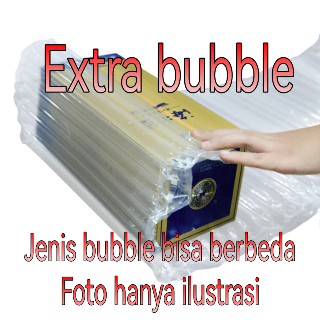 

Extra bubble wrap khusus kaleng dan seukurannya