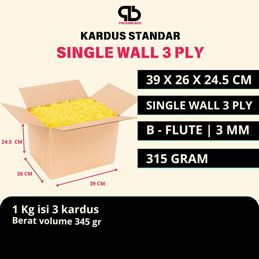 

Packaging Box 39x26x24.5 Kardus Karton Kotak Dus Packing Medium Polos BFlute Tebal 3 mm untuk AMDK 600 ml Sembako Parcel Hampers