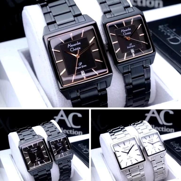 Jam Tangan Couple 1038 Alexandre Christie AC1038 AC 1038 Rantai