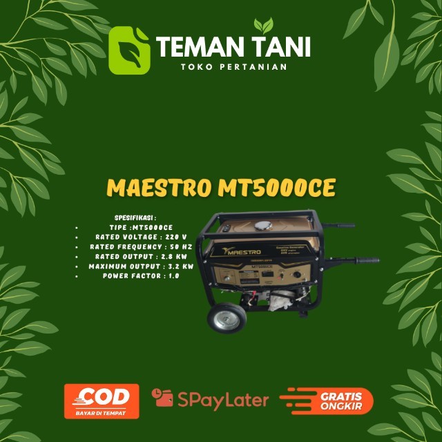 GENSET MAESTRO MT 5000 CE 7HP/GENERATOR/MESIN GENSET/MESIN GENERATOR TEMAN TANI