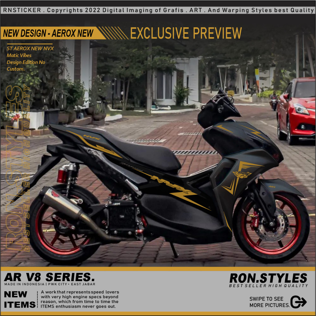 CUTTING STICKER STRIPING VARIASI AEROX NEW NVX STIKER AEROX NEW 155 STRIPING NVX AEROX STRIPING VARI