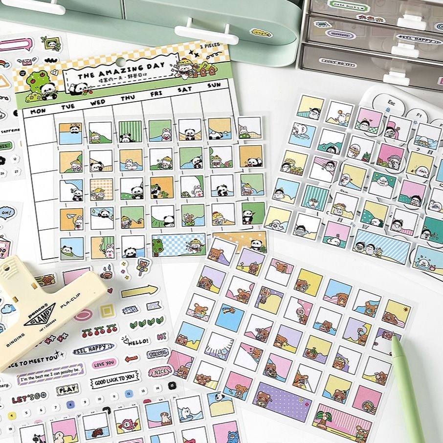 

[HARU] The Amazing Day Series Sticker Sheet Pack Decorations Journal Binder Scrapbook Polaroid Notebook Journaling Korea