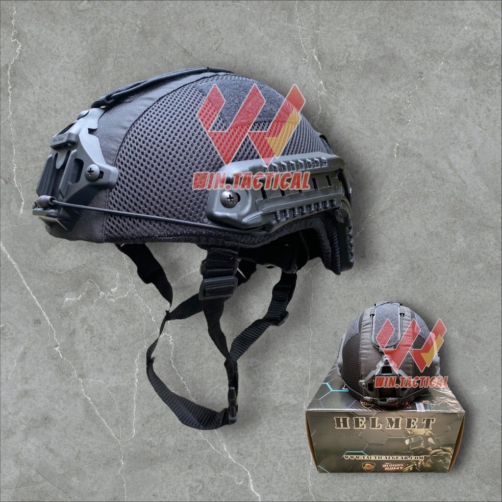 HELM MICH 2001 HITAM Helm Tactical Mich 2001 Full Cover / Helmet Tactical / Helm Mich Cover