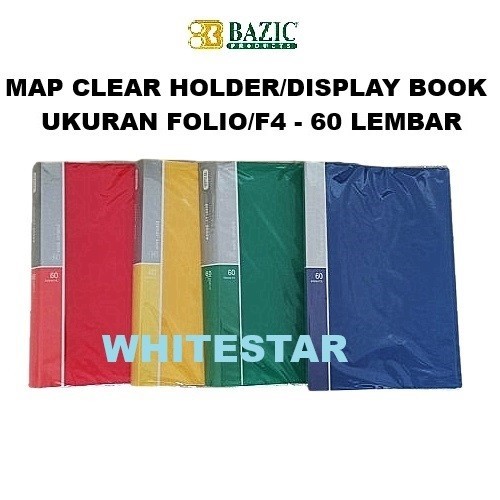 

map clear holder bazic 60 lembar ukuran folio / F4 document keeper / display book