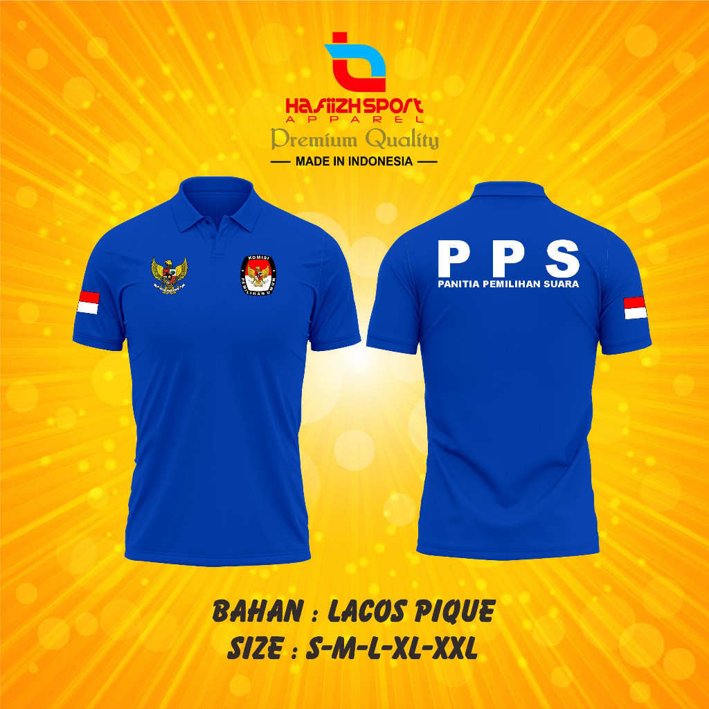 KAOS POLO PPS PANITIA PEMILIHAN SUARA LOGO PPS DAN GARUDA / POLO KERAH PPS / KAOS PPS / KAOS PREMIUM