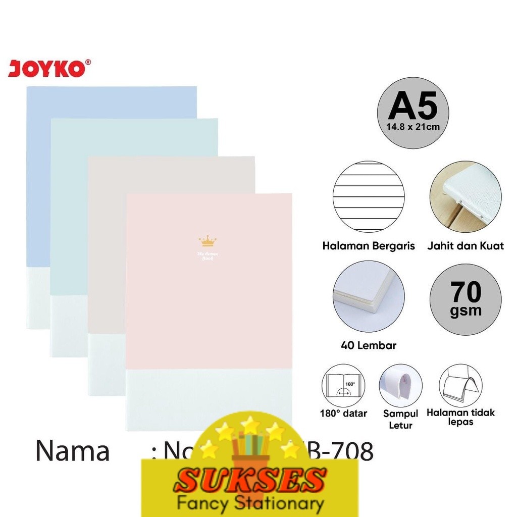 

Buku Tulis Catatan Bergaris Ruled Notebook Joyko Nb-708 A5