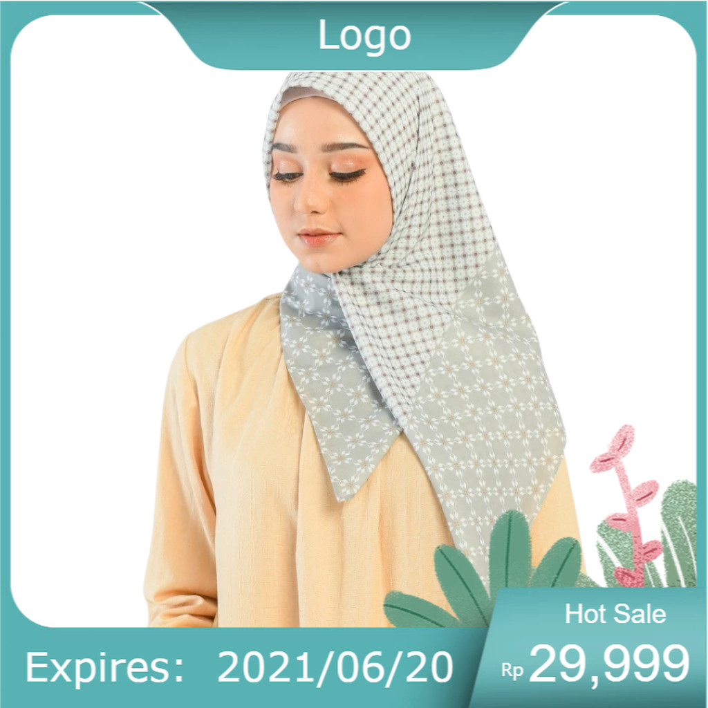Zoya KANIRA Scarf - CUCI GUDANG Kerudung Hijab Segi Empat Scarves Motif Voal Printing Promo