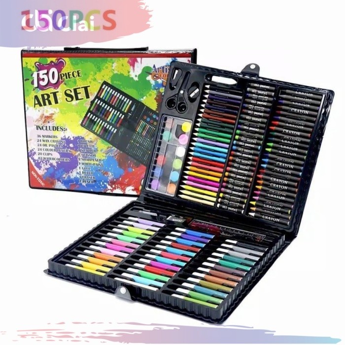 

CLAI Pensil Warna Art Set Full Crayon 150 Pcs Anak Alat Seni Lukis Gambar