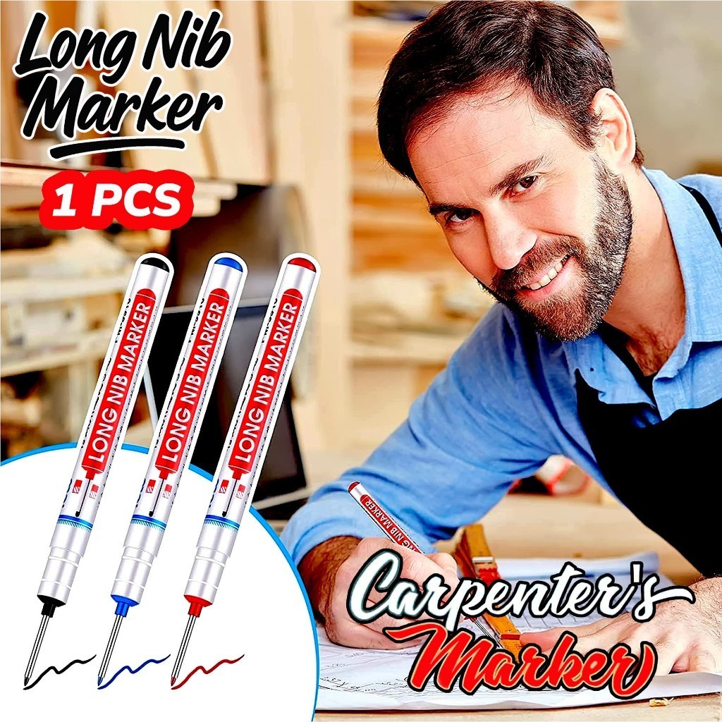 

Spidol Pulpen Pena Permanen Tukang Bangunan Kepala Panjang Long Nip Tip Waterproof Paint Marker Penanda Besi Kayu Plastik Ban Mobil Motor Tahan Air