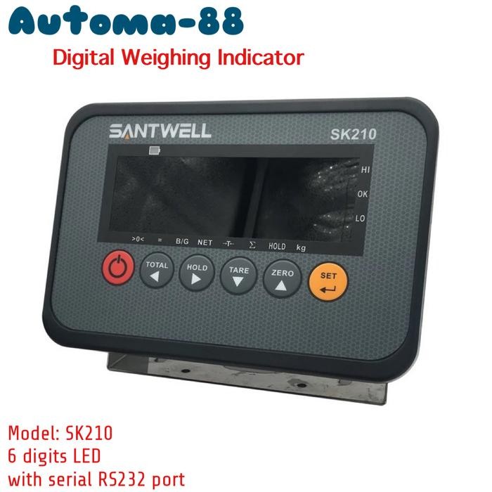 HS2216 SANTWELL SK210 Weighing indicator AC 220V include baterei charge NEW....