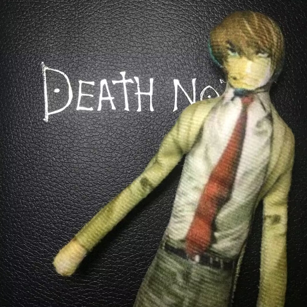 Anime Death Note Yagami Light Cosplay Dolls Plush Stuffed Abstract Twistable Iron Wire Figure Doll H