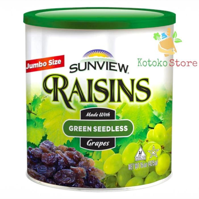 

Kismis Sunview Seedless Black Medley Green Red Golden / Sunview Raisins 425gr - Green