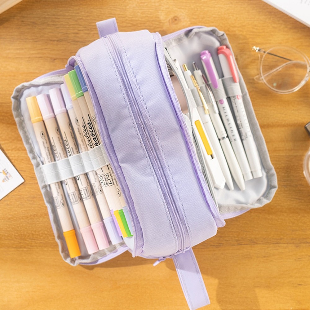 

JAMIN MURAH !!![COD] Kotak Pensil Angoo Kapasitas Besar Kotak Alat Tulis Sederhana Tempat Pensil Multifungsi Dua Lapis Perlengkapan Sekolah Siswa(BISA LANGSUNG ORDER)