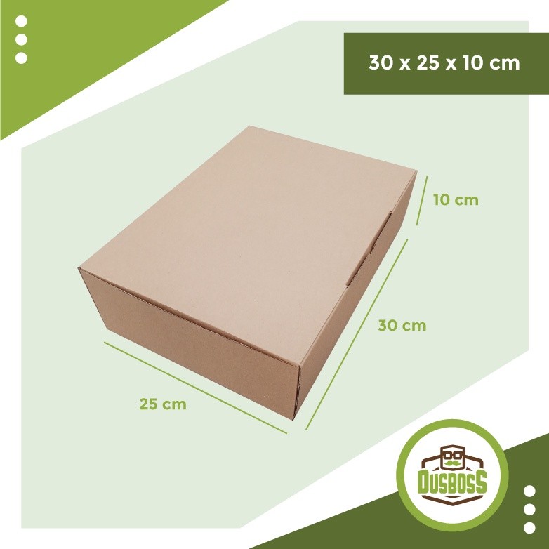 

Kardus 30 x 25 x 10 cm --Die Cut dan easy usage--