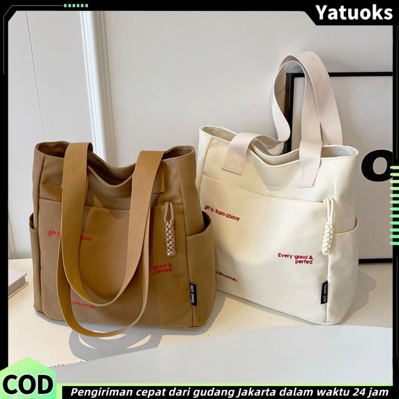 Tas Tote Bag Kanvas Wanita Tas Wanita Import Fashion Tas Tote Bag Cantik Tas Selempang Wanita Best S