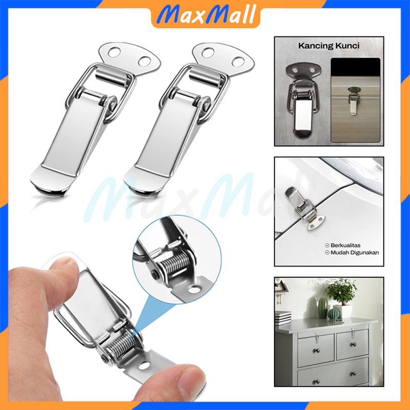 5PCS Bumper Mobil Bemper Kunci Kancing Kunci Spring Stainless Loaded Toggle Latch Catch Hasp Clip be