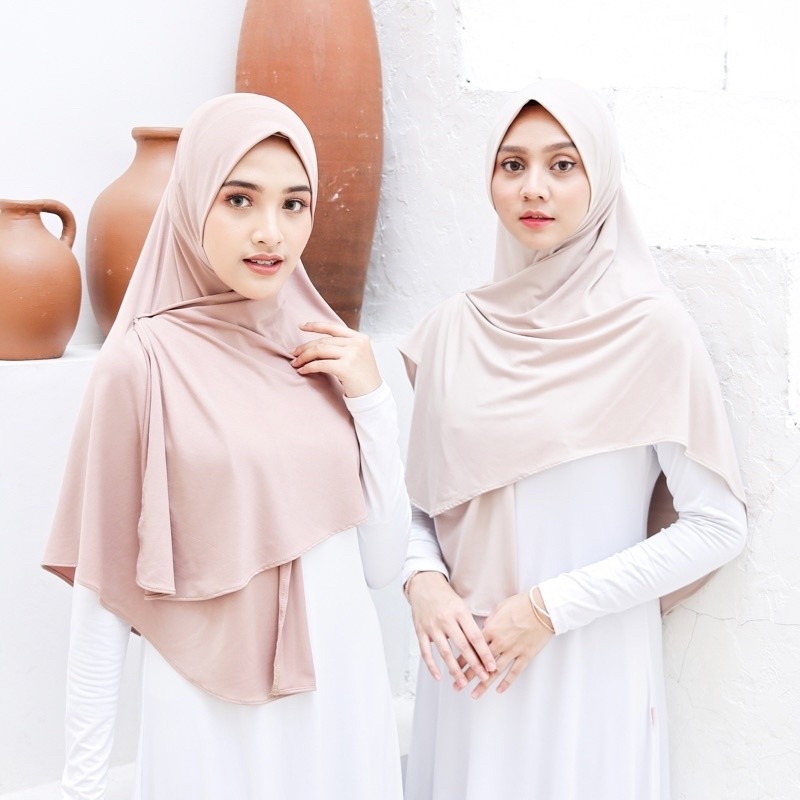 hijabinspo - Safiyyah Hijab Syari Khimar Instant Menutup Dada Syari Premium Bahan Jersey Langsung Pa