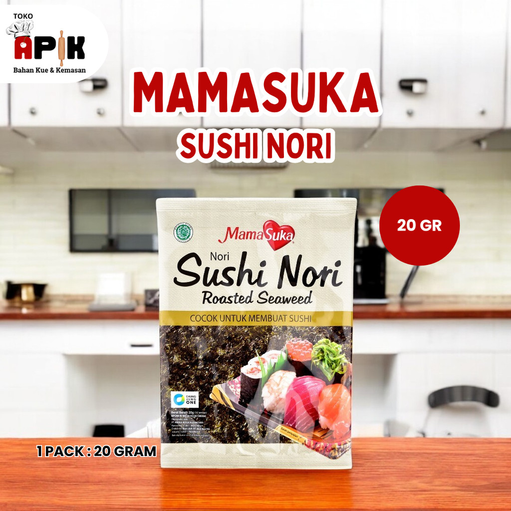 

MAMA SUKA SUSHI NORI Roasted Seaweed 20gr (10 Lembar) / Rumput Laut Sheet
