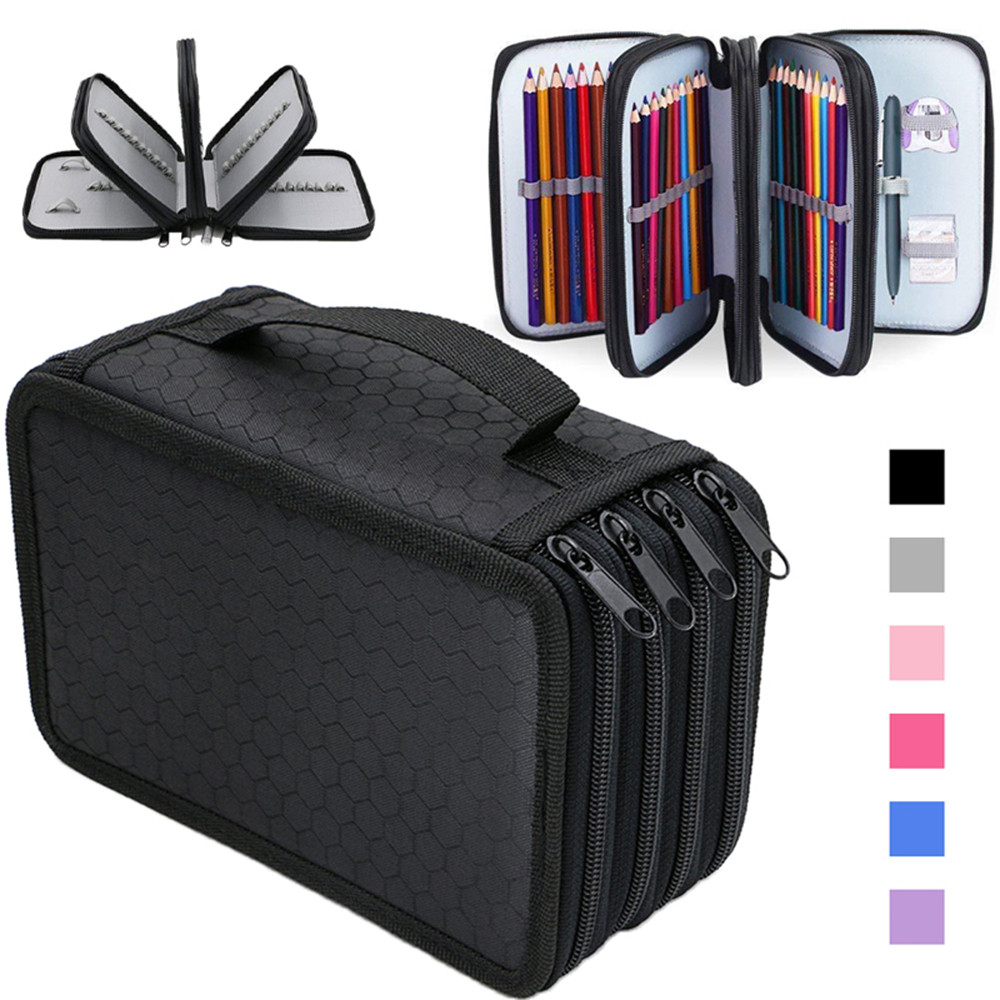 

Four floors Pencil Case Large Capacity 72 holes Pencil Bag With Divider Pencil Box Stationary for Students School Supplies