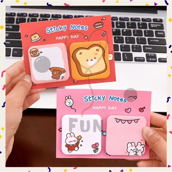 

FUNFINDS Sticky Note / Pembatas Buku Karakter Lucu 2 In 1 S-SN024