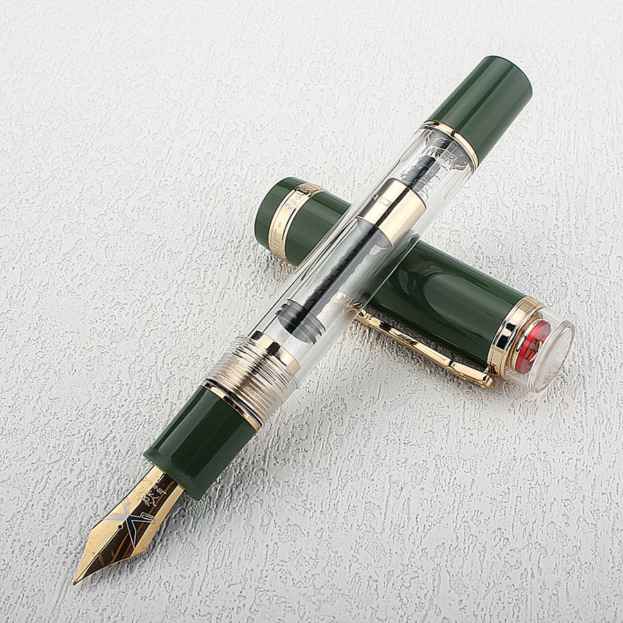Jinhao 1935 TIANDAO Fountain Pen Guitar Clip 0.5/0.7MM Nib Transparent Luxury Writing Ink gift Pens 
