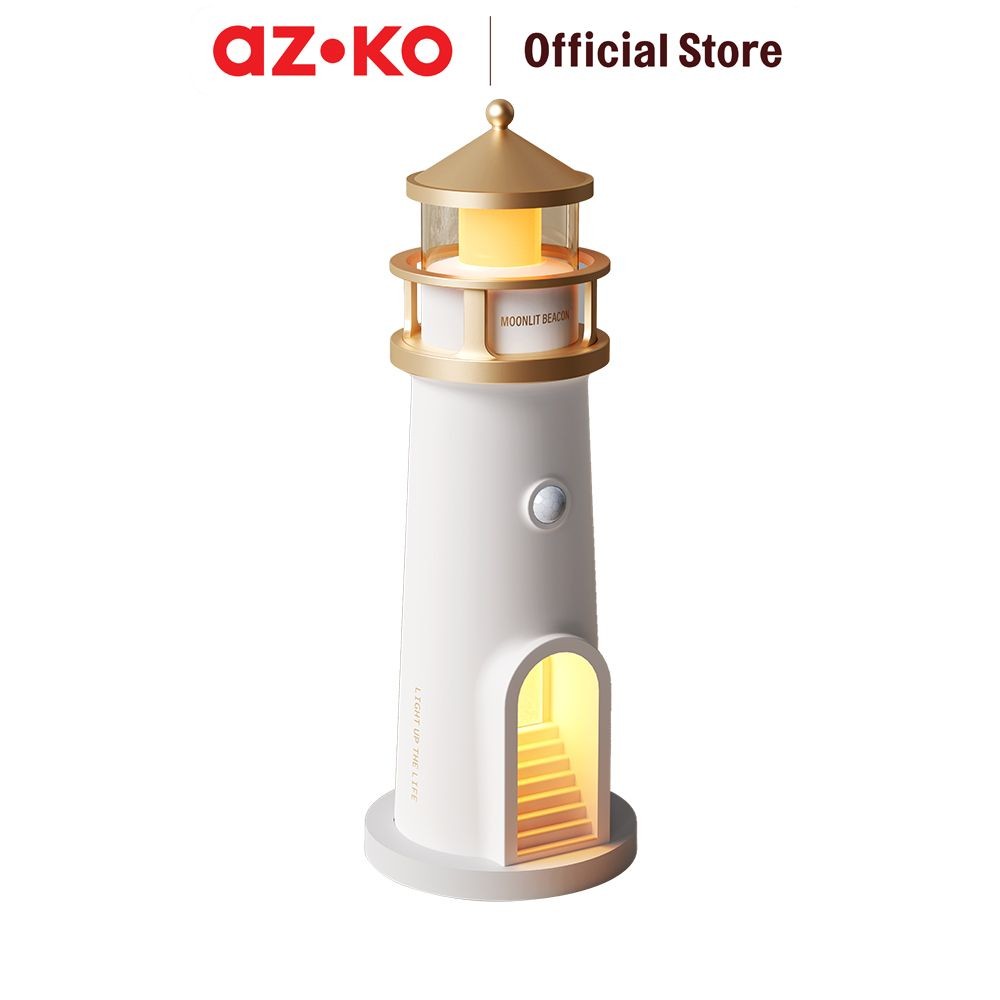 AZKO Eglare Lampu Meja Lighthouse - Putih Multifunctional Table Lamp Lampu Baca Dan Belajar Serbagun