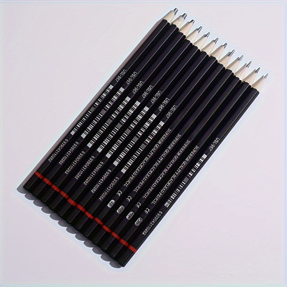 

12 Pcs Premium Wood Sketching Pencils Set Professional Drawing 2H-8B Graphite Drawing Pencils for Artists School Art Supplies