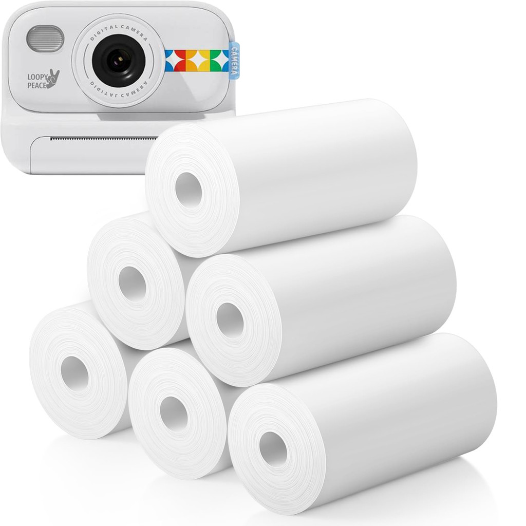 

57x30mm Kids Safe Thermal Paper - BPA-Free for Instant Camera/Portable Printers, Scrapbooking/School Crafts/Home Labels