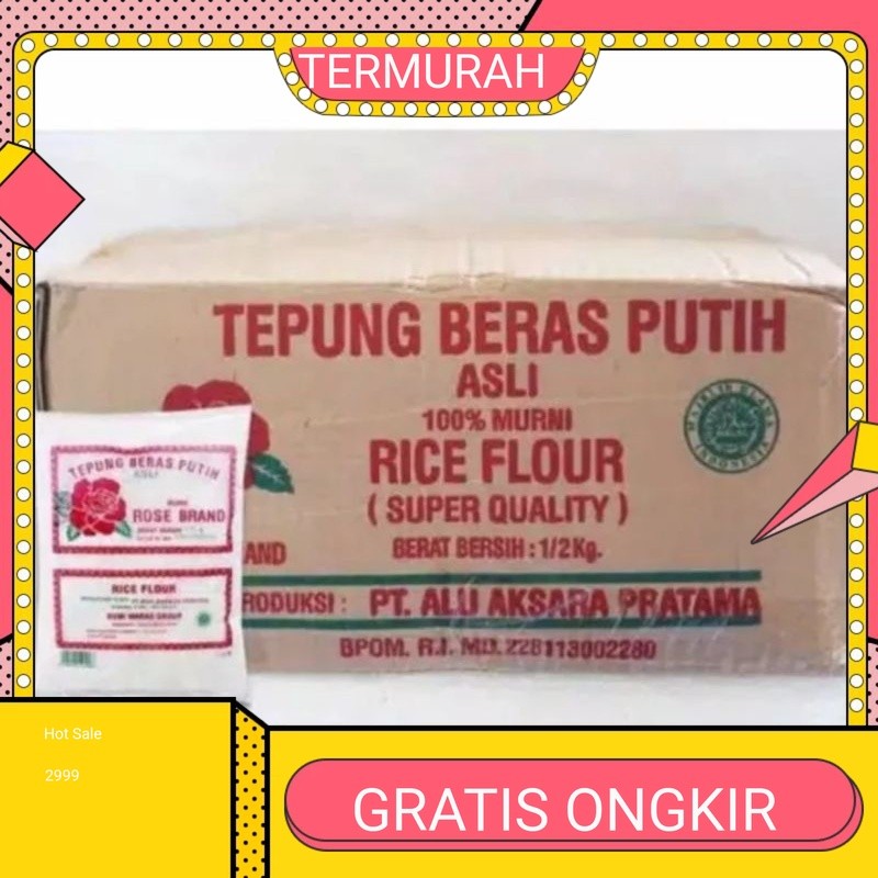 

Tepung Beras Rosebrand 500gr 1Karton (20pcs)