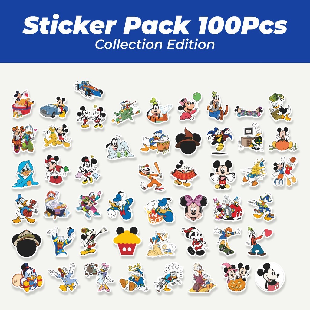 

Hot Stiker Kartun Disney Mickey Mouse & Donald Duck 2 Lucu Anti Air Stikers Berperekat Waterproof Sticker Decal Buat Motor Helm Buku Journal Koper Casing HP Laptop Botol Minum