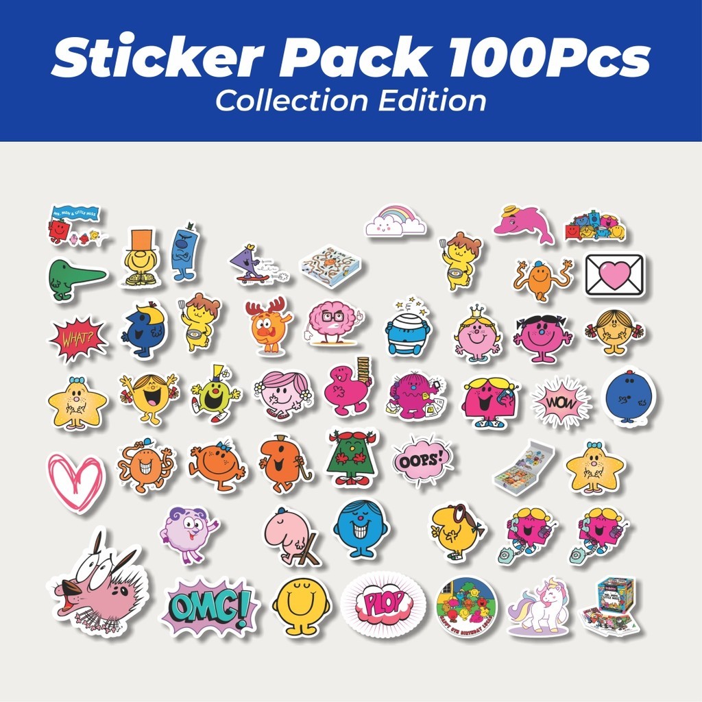 

Hot Stiker Kartun Mr. Men and Little Miss Lucu Anti Air Stikers Berperekat Waterproof Sticker Decal Buat Motor Helm Buku Journal Koper Casing HP Laptop Botol Minum
