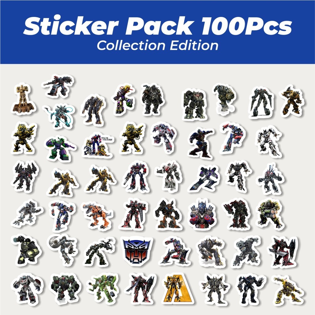 

Hot Stiker Kartun Transformer Lucu Anti Air Stikers Berperekat Waterproof Sticker Decal Buat Motor Helm Buku Journal Koper Casing HP Laptop Botol Minum