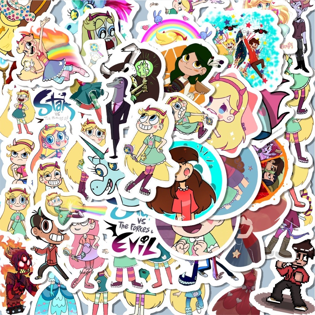 

100PCS Lucu Sticker Kartun Star vs The Forces Of Evil Stiker Aesthetic Stiker Anti Air Stikers Berperekat Waterproof sticker decal buat Motor Helm Buku Journal Koper Casing HP Laptop Botol Minum Hadiah anak