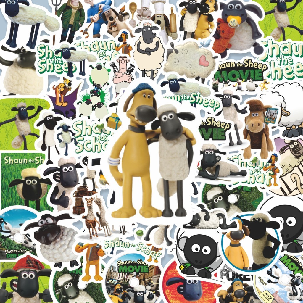 

Terbaru! 50 pc Kartun Shaun The Sheep Stiker Aesthetic Stiker Anti Air Stikers Berperekat Waterproof sticker decal buat Motor Helm Buku Journal Koper Casing HP Laptop Botol Minum Hadiah anak