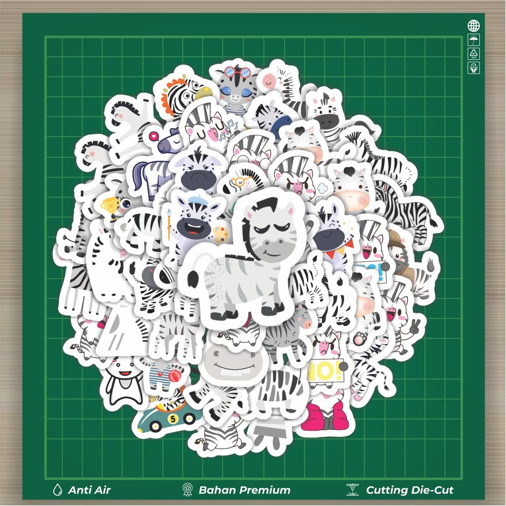 

HOT 50 PCS STIKER Sticker Hewan Zebra Stiker Fashion Cars Decal Dingin Kartu Album Custom Vinyl Anti Air- Sticker Aesthetic Buku Journal Koper Casing HP Tablet Laptop Helm Motor Botol Minum
