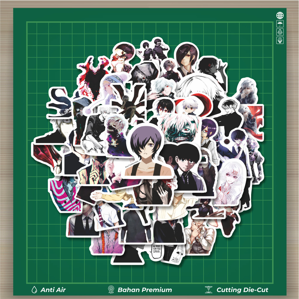 

HOT 50 PCS STIKER Sticker Anime Tokyo Ghoul Stiker Fashion Cars Decal Dingin Kartu Album Custom Vinyl Anti Air- Sticker Aesthetic Buku Journal Koper Casing HP Tablet Laptop Helm Motor Botol Minum